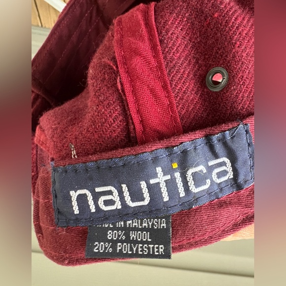Vintage 90’s Nautical 80% Wool Hat Red/Black - Picture 8 of 8